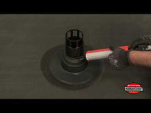 Load and play video in Gallery viewer, Video showing the correct instalation of a epdm pipe boot flashing.