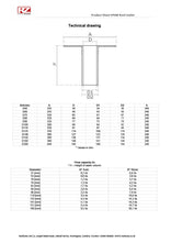 Load image into Gallery viewer, EPDM Rubber Flat Roof Drain Outlet size chart