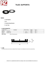 Load image into Gallery viewer, Tile support specification chart