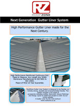 Load image into Gallery viewer, Roofzone gutter liner flyer.