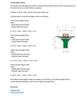 Load image into Gallery viewer, Caro aluminium flat roof drainage outlet dimensions.