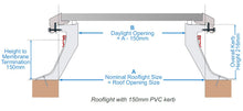 Load image into Gallery viewer, Mardome Flat Glass Rooflight Fixed diagram.