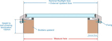 Load image into Gallery viewer, Mardome Flat Glass Rooflight Fixed diagram.