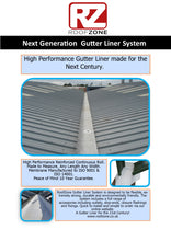 Load image into Gallery viewer, Roofzone gutter liner flyer.
