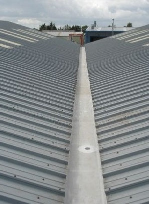 Industrial gutter liner suitable for factory guttters and farm buildings.